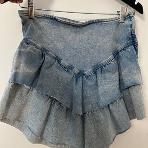 Mother Womens Tiered Mini Denim Skirt size 31